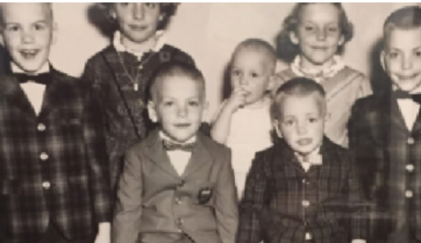 Gerard Keating with his siblings as children.