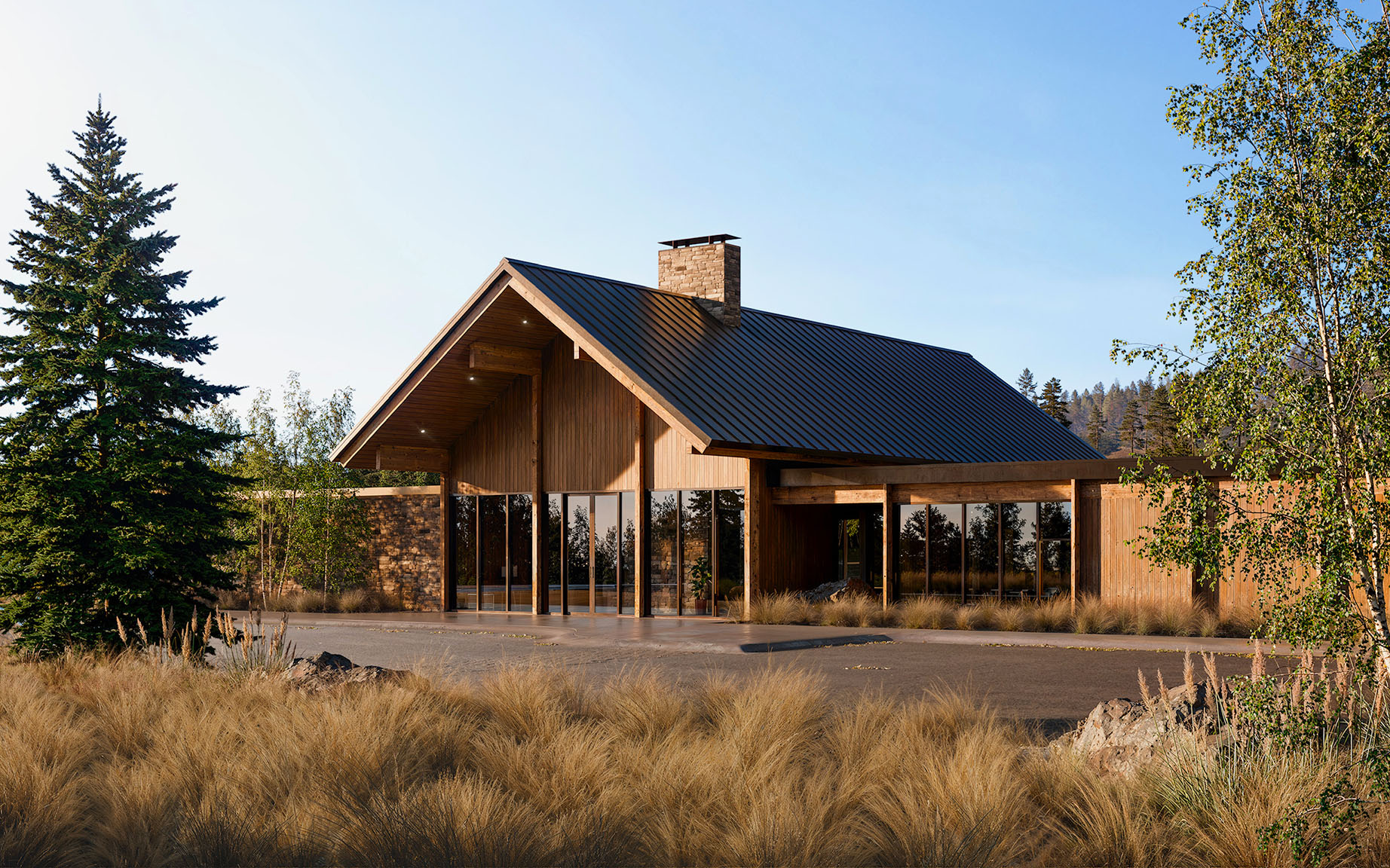 Rendering of Deer Mountain Village's resort-style clubhouse.